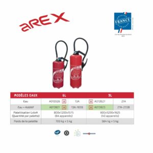 Eurofeu - Gamme AREX - Extincteurs portatifs - Eaux